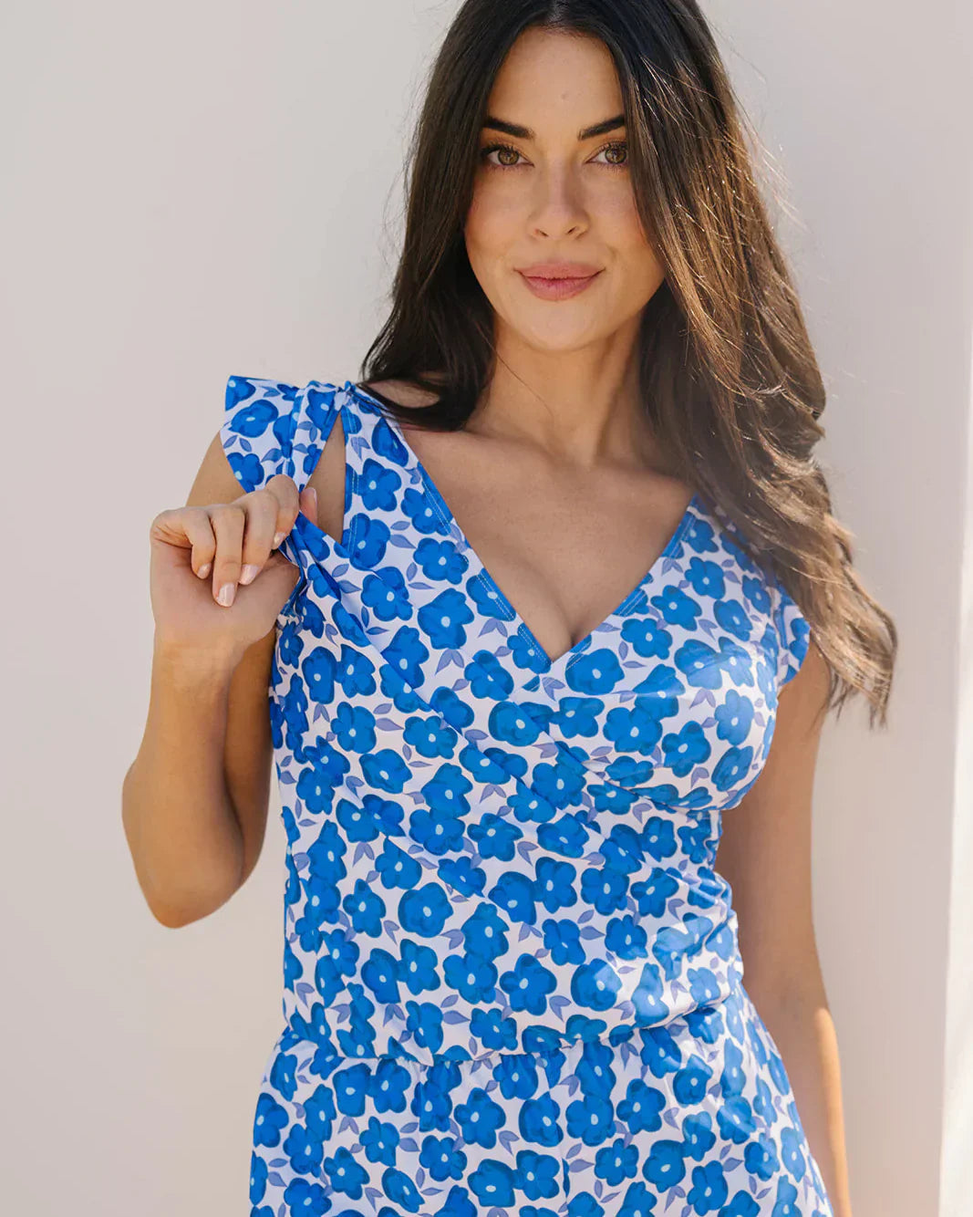 Lara - Plavky s volánikmi a vstavanou podprsenkou